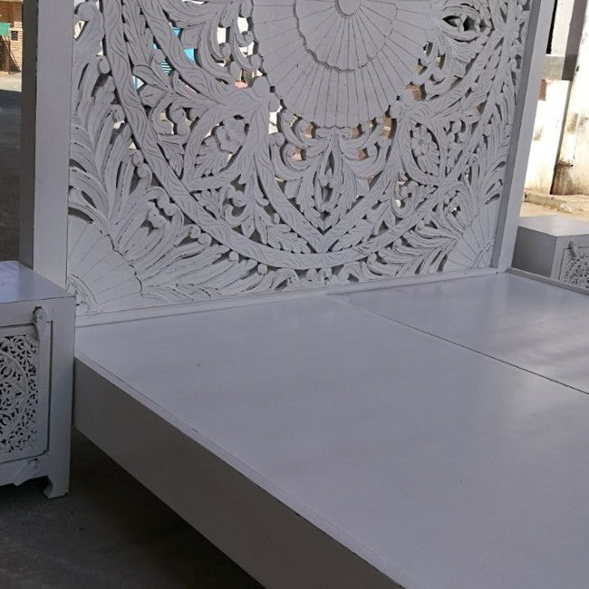 Dynasty Carved Panel King Size Bed - 72.8
