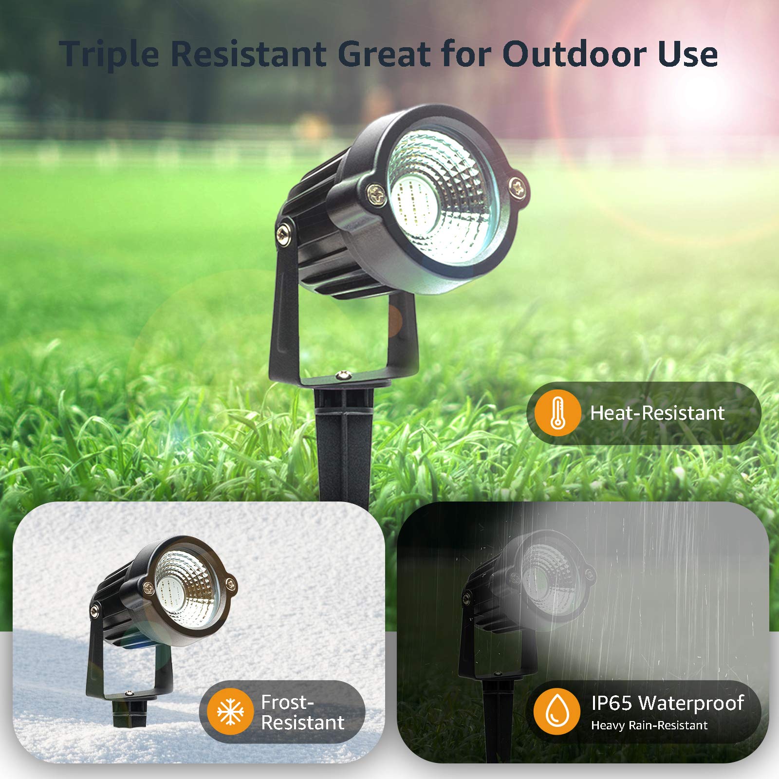 20W RGB LED Landscape Spot Lights with Remote - Waterproof Outdoor Halloween Lighting for Dance Party, Yard, Lawn, Path, Tree & Garden Decor (4 Pack) - Perfect for Holiday Events, Backyard Parties & Pathway Illumination