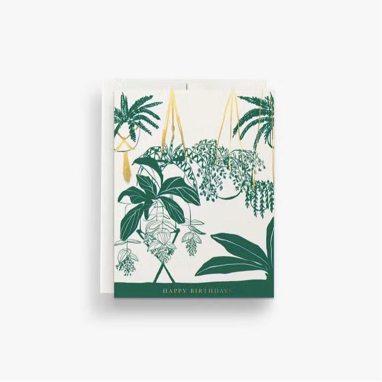 Beautiful Houseplant Birthday Card - Greeting Card for Plant Lovers, Indoor Gardeners - Perfect for Birthdays, Housewarming & Plant-Themed Parties