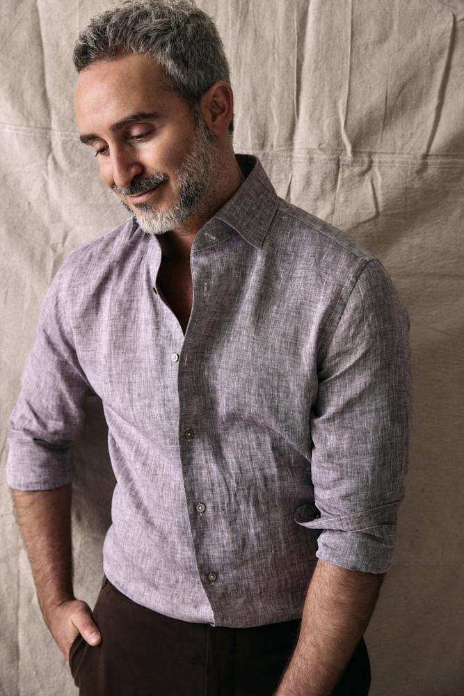 Cooper Shirt | Light Brown Linen Shirt for Men | Casual & Summer Wear | Perfect for Beach, Office & Outdoor Activities
