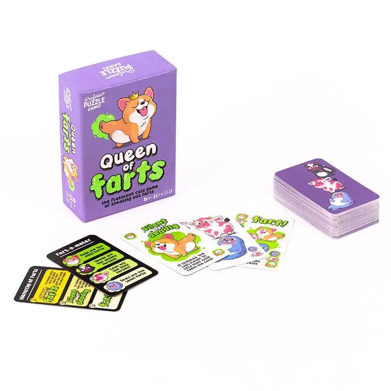 Queen of Farts Card Game - Hilarious Party Game for Adults & Teens - Perfect for Game Nights, Family Gatherings & Social Events