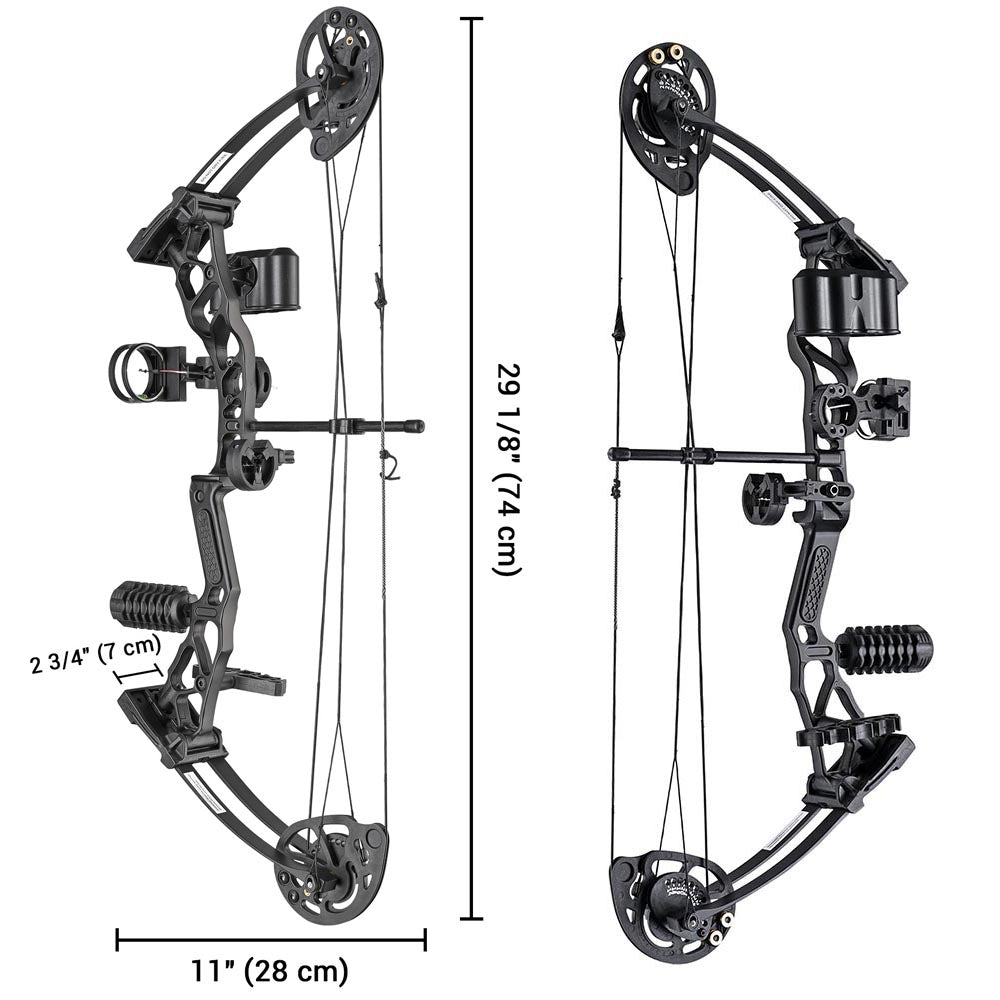 TheLAShop Youth Compound Bow and Arrow Set - 6 Arrows Included | Perfect for Beginners, Outdoor Target Practice & Hunting Training | Lightweight & Adjustable for Teens & Kids