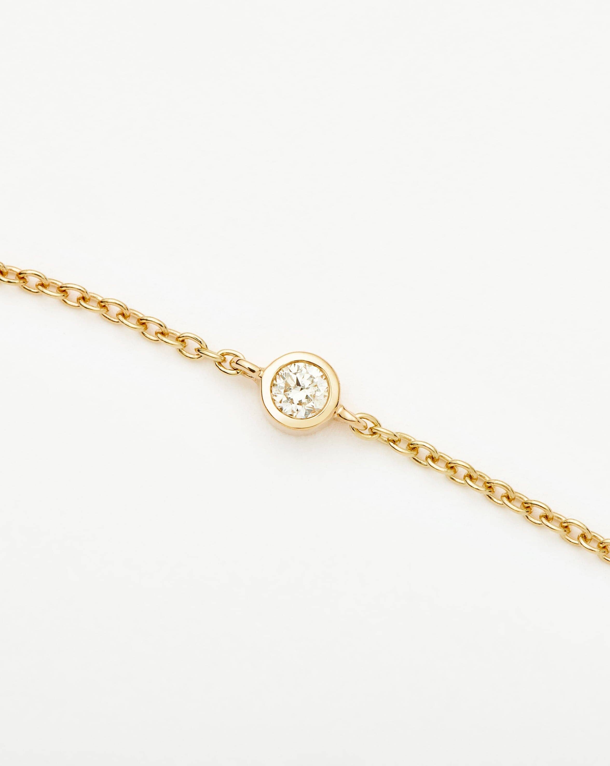 14K Solid Gold Diamond Solitaire Bracelet for Women - Elegant & Timeless Jewelry Gift for Birthday, Anniversary & Special Occasions