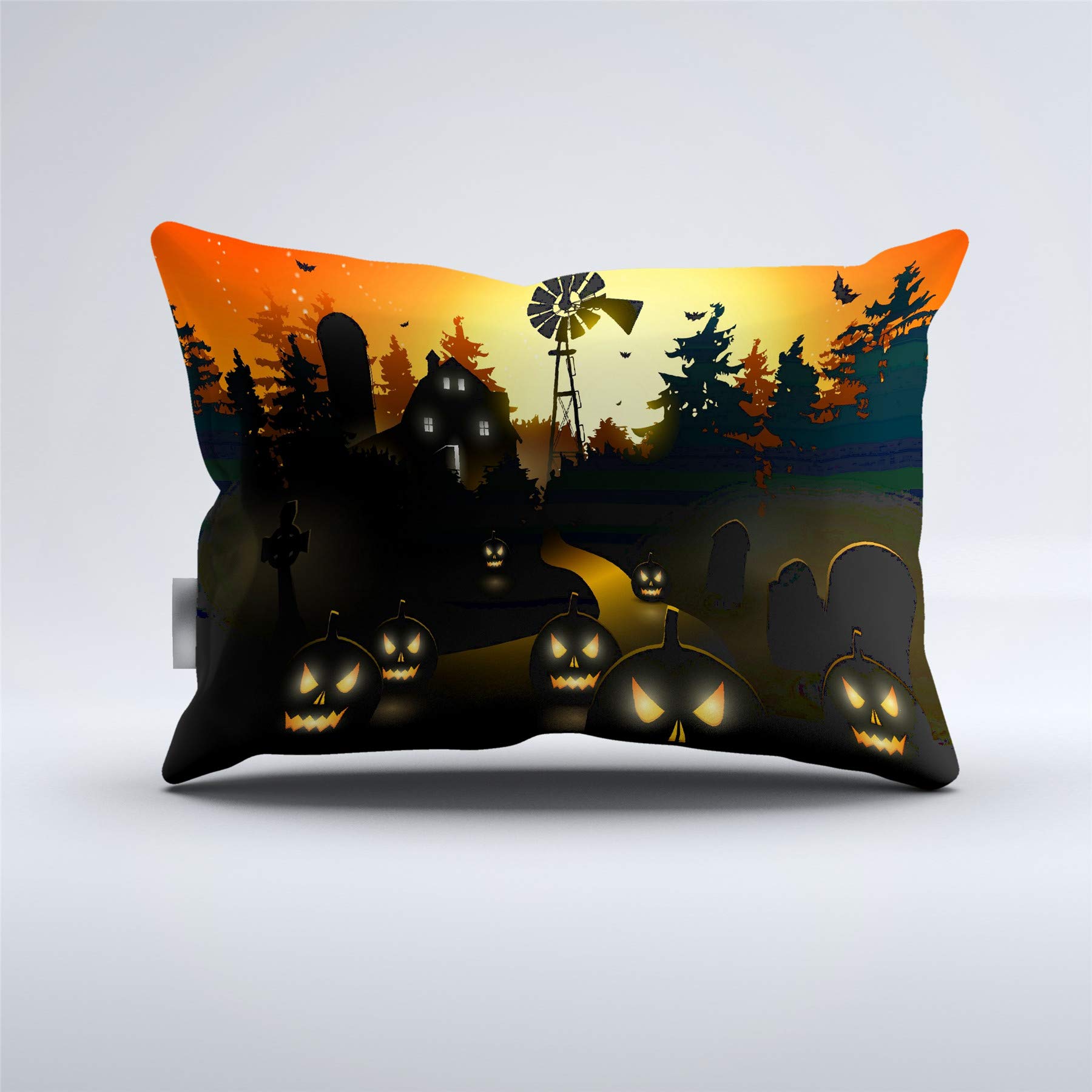 Moon Graveyard Duvet Cover Set - Halloween Bedding for Twin, Full, Queen & King Size Beds | 3-4 Piece Set with Duvet Cover & Pillow Shams (Queen Size, 4PCS) | Spooky Bedroom Decor for Halloween Parties & Themed Rooms