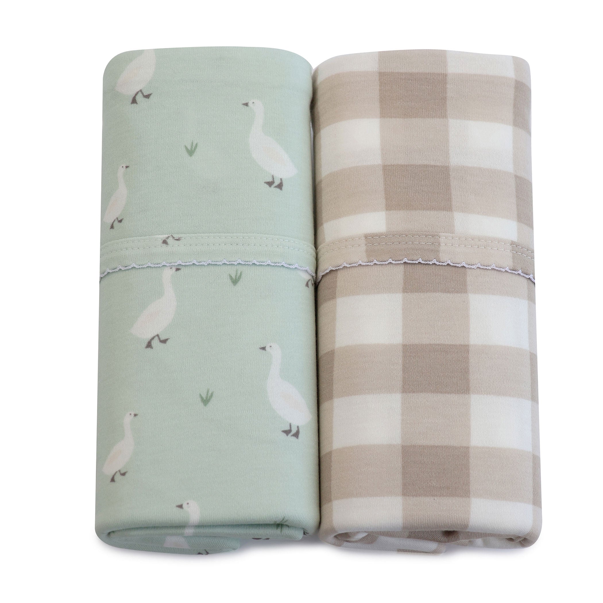 Provincial 2-Pack Jersey Wrap - Olive & Taupe Colors - Soft & Cozy for Home, Office, and Travel Comfort