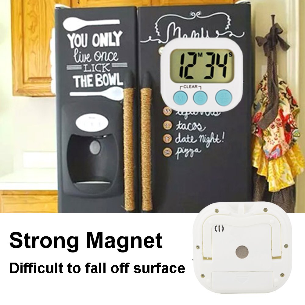 6 Pack Digital Kitchen Timer with Loud Alarm - Small Classroom Countdown Timer for Kids, Teachers & Cooking - Green - Perfect for Baking, Homework & Classroom Activities