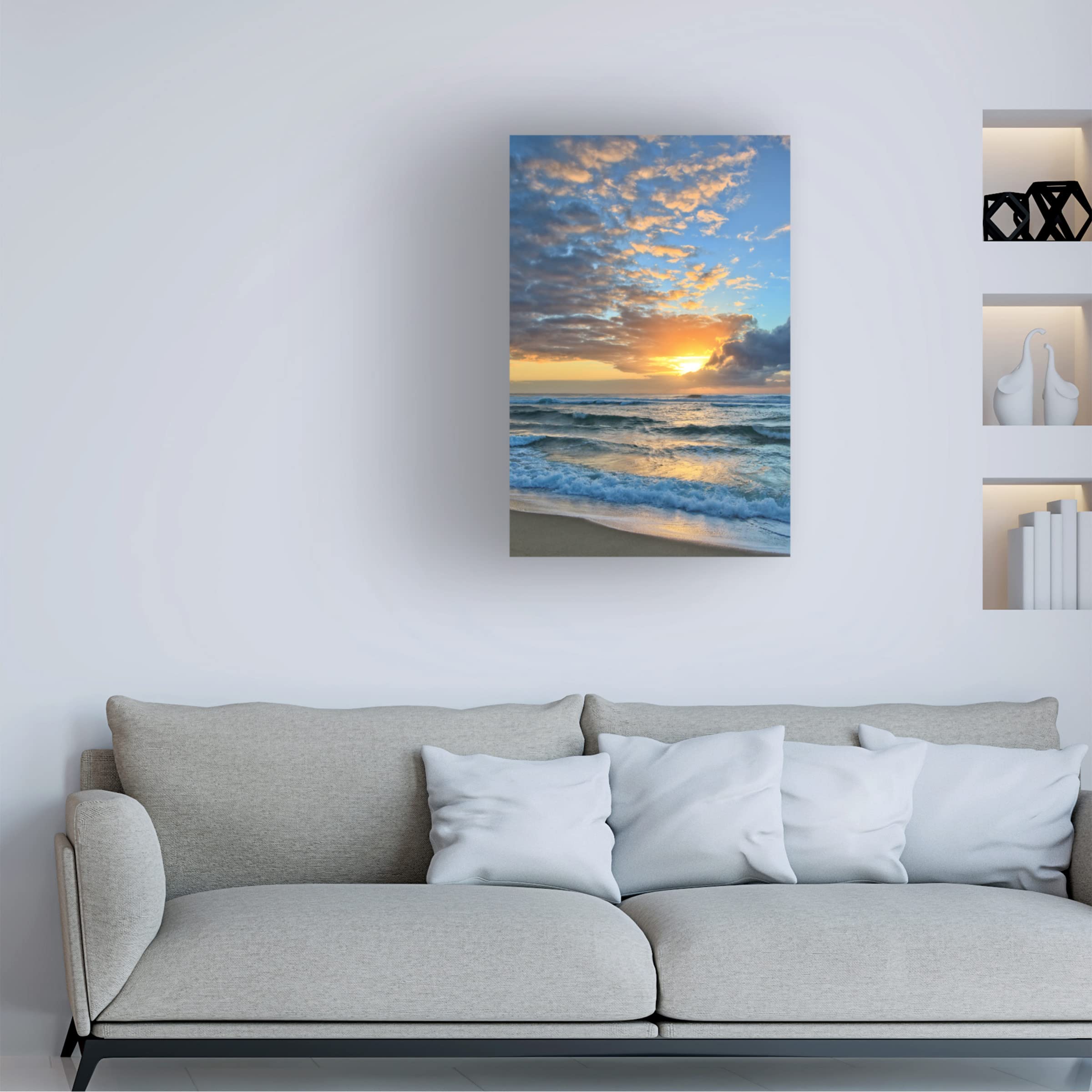 Trademark Fine Art 'Rise and Shine 3' Canvas Wall Art by Beata Czyzowska Young - Modern Abstract Painting for Living Room, Bedroom & Office Decor