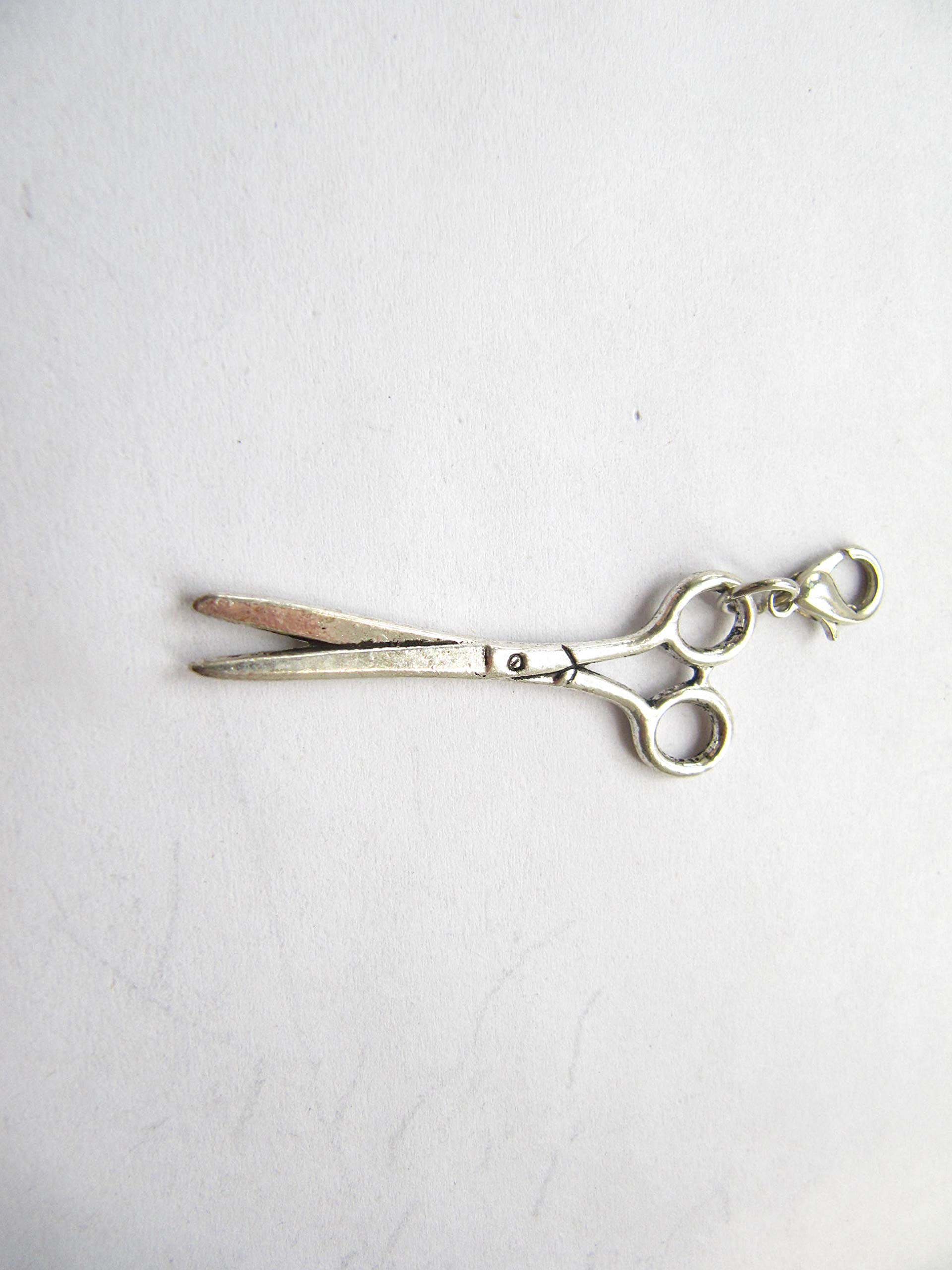 Scissors Charm & Sewing Machine Charm - 1.6x4.2cm Scissors Zipper Pull & Clip On Charms for DIY Crafts, Jewelry Making & Sewing Projects - Perfect for Keychains, Bags & Accessories