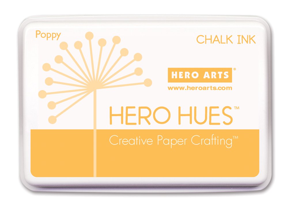 Hero Arts Rubber Stamps & Chalk Ink Set - Vibrant Poppy Red for Card Making, Scrapbooking & DIY Crafts - Perfect for Handmade Greeting Cards, Invitations & Artistic Projects