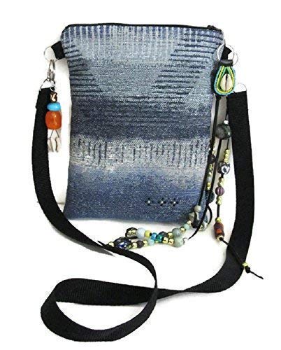 Stylish Women's Crossbody Bag - Denim Blue Native American Inspired Design for Casual Outings & Travel Accessories