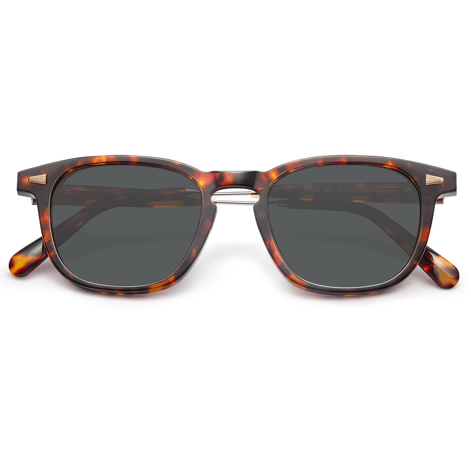 Stylish Acetate Retro Polarized Sunglasses for Women - UV400 Protection, Handcrafted Square Frame Driving Glasses - Perfect for Beach, Driving & Outdoor Activities