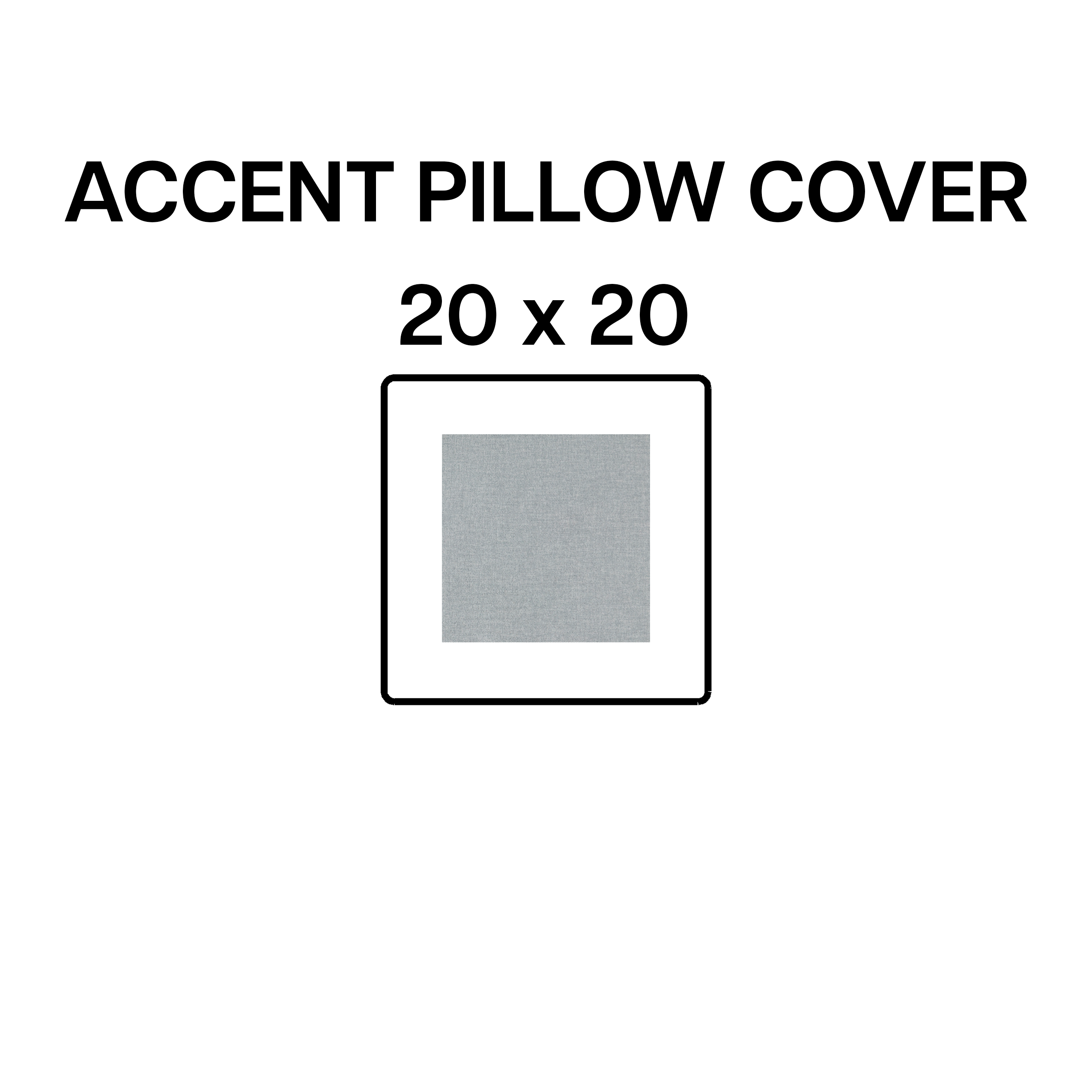 20x20 Inch Light Steel Blue Accent Pillow Cover BP 642 - Soft Decorative Throw Pillow Case for Sofa, Bed, Couch & Home Decor