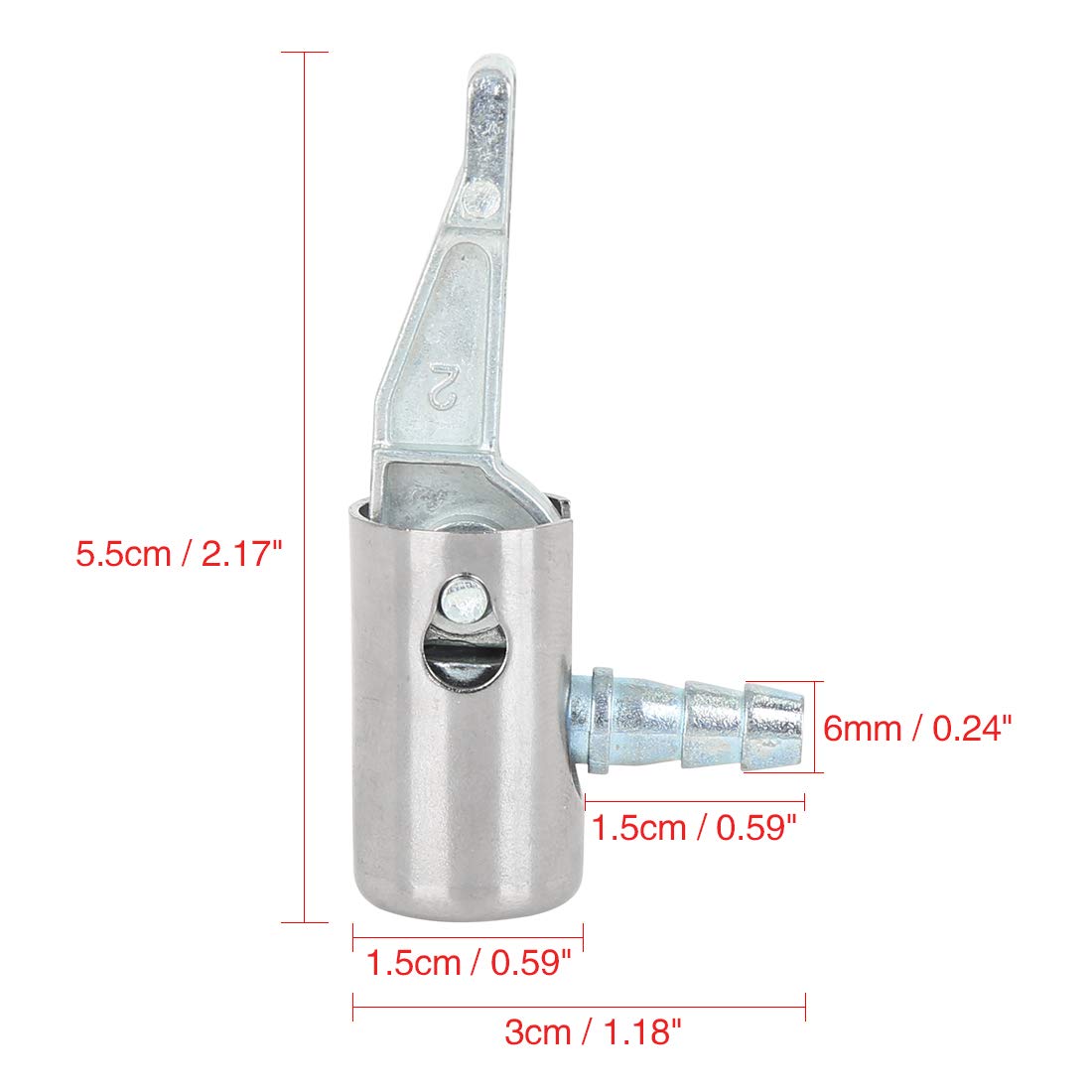 X AUTOHAUX 6mm Locking Air Chuck - Heavy Duty Air Hose Inflator Adapter for Bike, Car, Motorcycle Tires - Universal Valve Stem Connector for Quick Inflation at Home, Garage & Roadside Emergencies