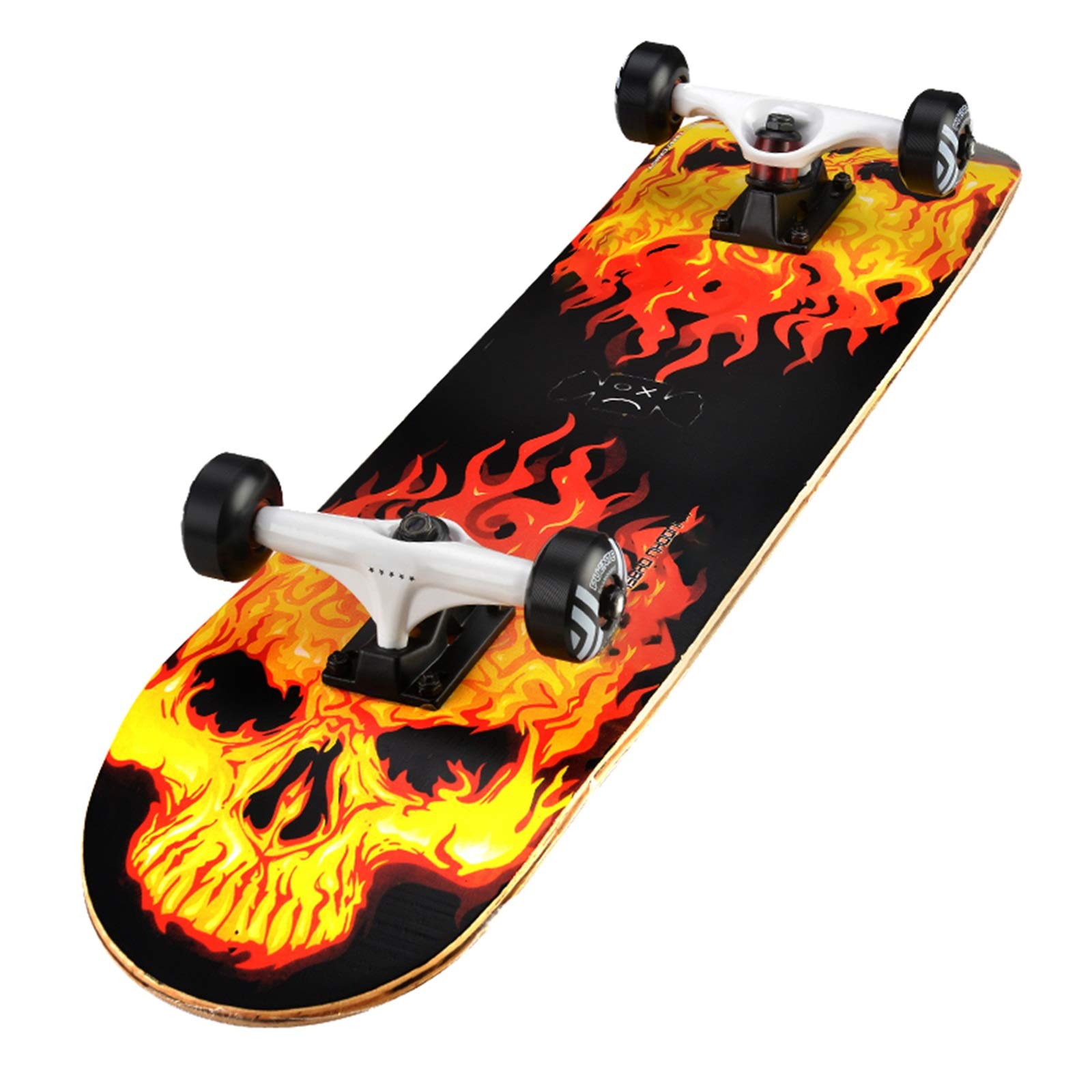 OFFA 31 Inch Maple Longboard Complete Cruiser Skateboard - 7 Layer Durable Deck for Adults, Teens & Beginners - Perfect Gift for Commuting, Campus Riding & Leisure Cruising (Color: E)