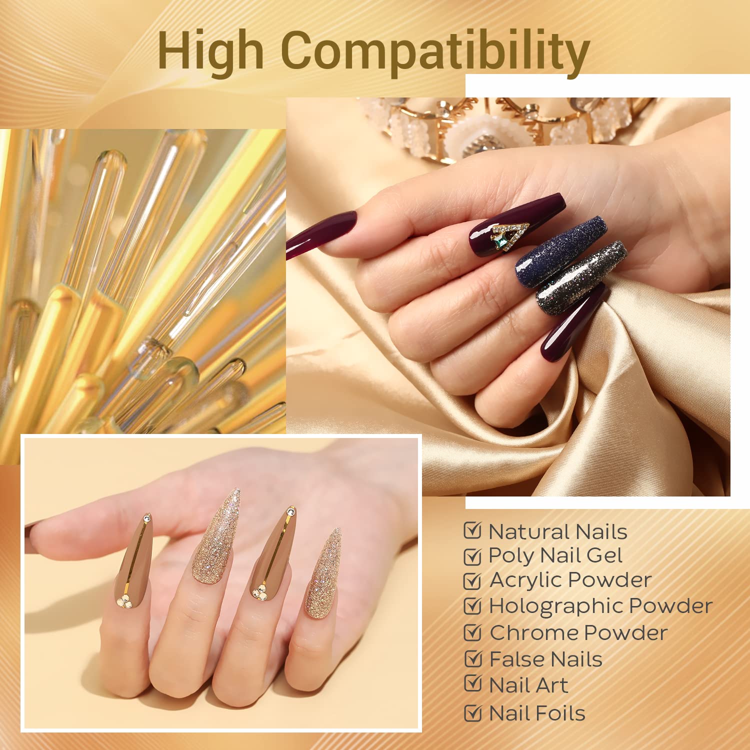 Modelones Professional Nail Art Brushes Set with Gel Top Coat for Acrylic Nails, DIY Manicure & Nail Design - Perfect for Home Salon, Nail Artists & Beginners