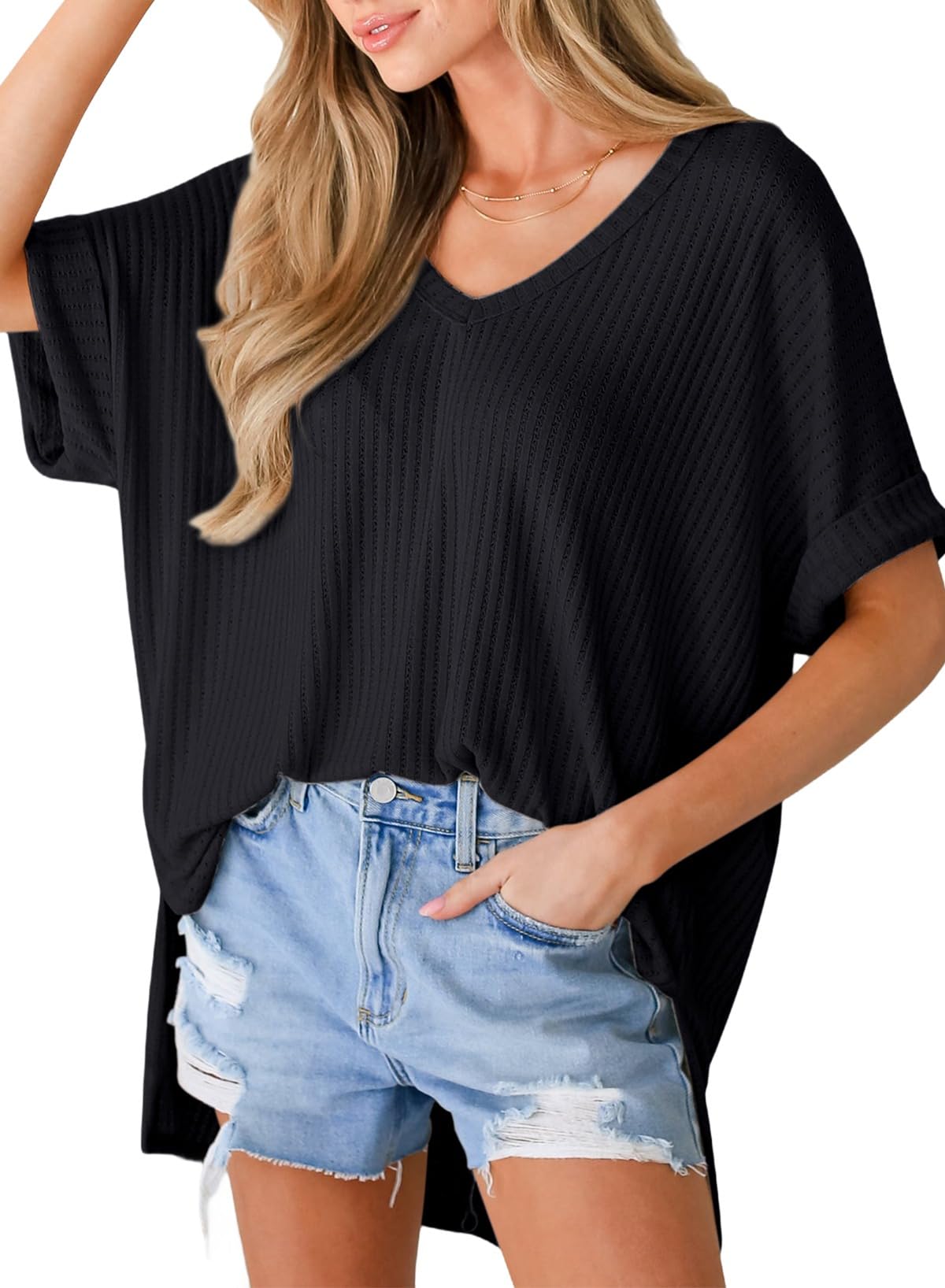 Dokotoo Women's Summer T-Shirts 2024 - Oversized Loose Fit Basic Tee for Women | Casual Wear, Beach Outfits & Everyday Comfort