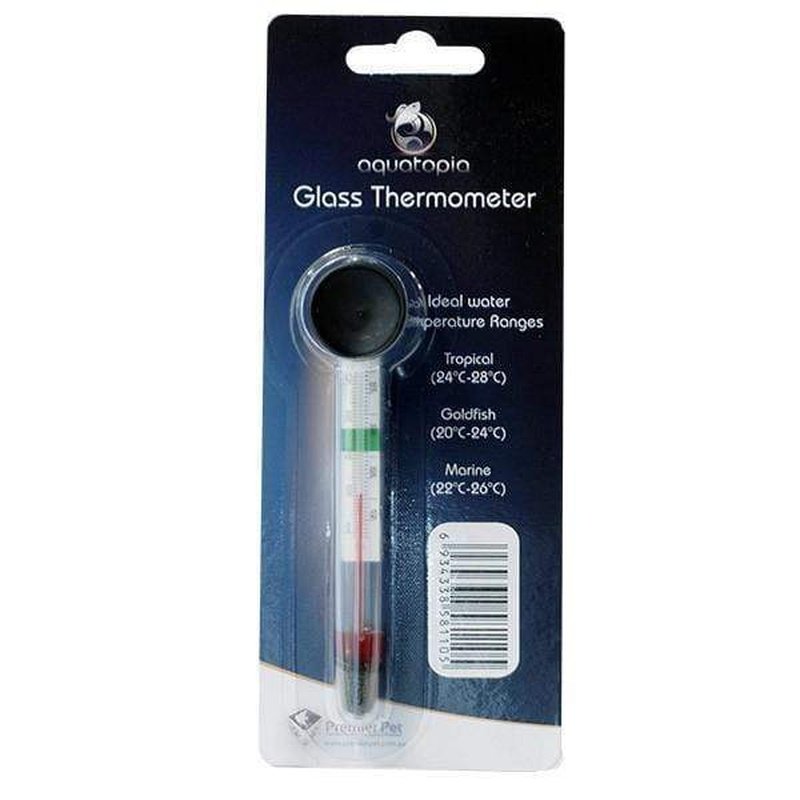 Aquatopia Floating Glass Thermometer for Aquarium, Fish Tank, and Pool - Accurate Water Temperature Measurement for Home and Outdoor Use