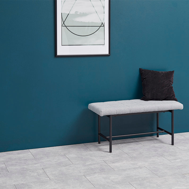 JORY 100CM Light Grey Bench Seat - Modern Upholstered Entryway, Bedroom, or Living Room Bench with Sturdy Wooden Legs