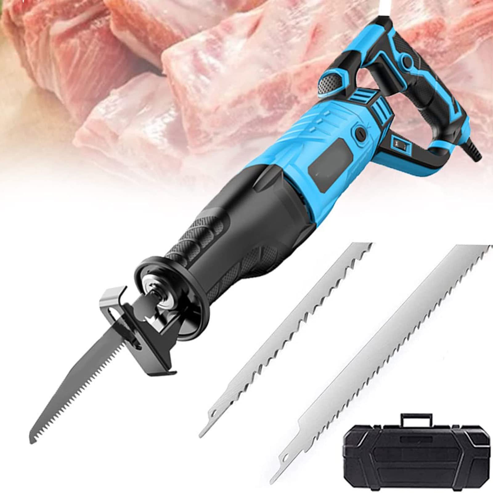 Professional Cordless Bone Saw 1300W - 6-Speed Electric Butcher Tool for Meat, Pork & Fish Cutting