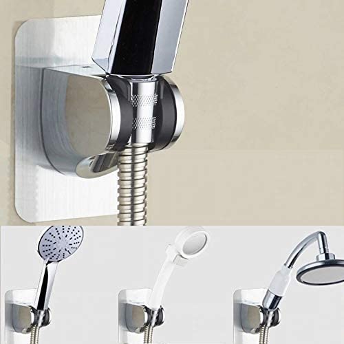 JIALTO Stainless Steel Shower Head Holder - Adjustable Angle Wall Mount Bracket for Handheld Shower Wand | Bathroom Accessories for Easy Showering & Cleaning (Perfect for Elderly & Pet Bathing)