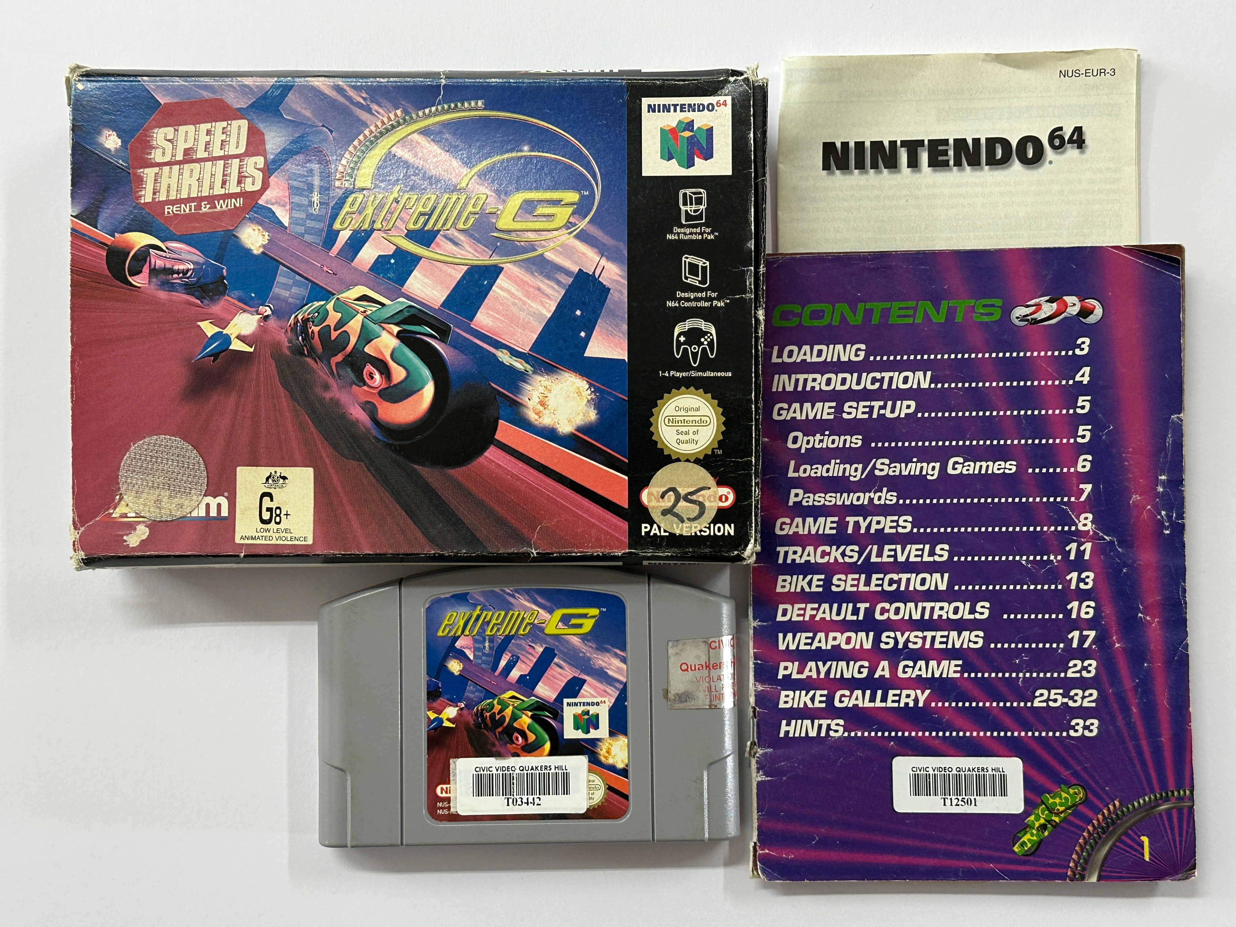 Extreme G Complete In Box - Nintendo 64 Racing Game - Retro Video Game Collector's Item - Perfect for Gaming Nostalgia & Retro Console Enthusiasts