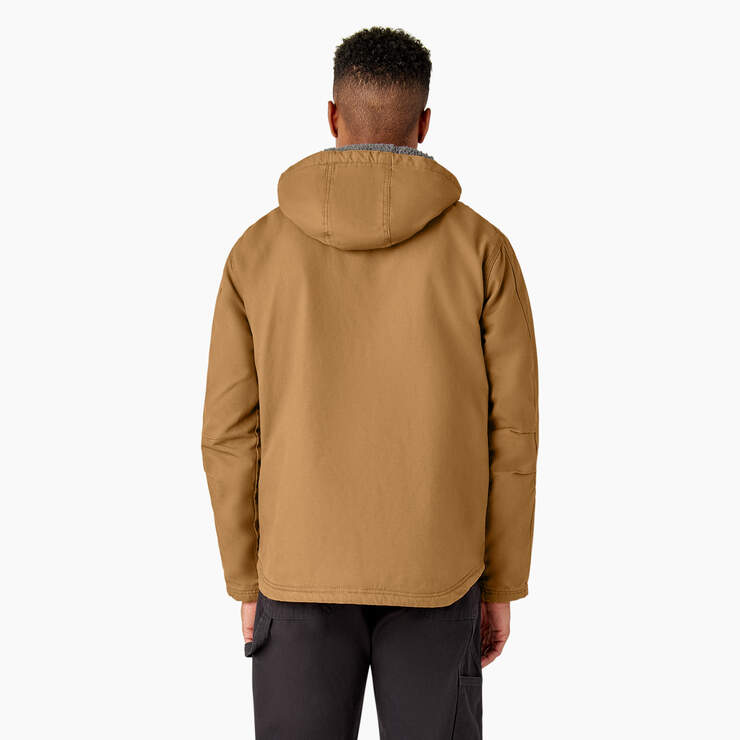 Dickies Men's Duck Canvas High Pile Fleece Lined Jacket - Warm Winter Work Jacket for Outdoor Activities & Construction Work