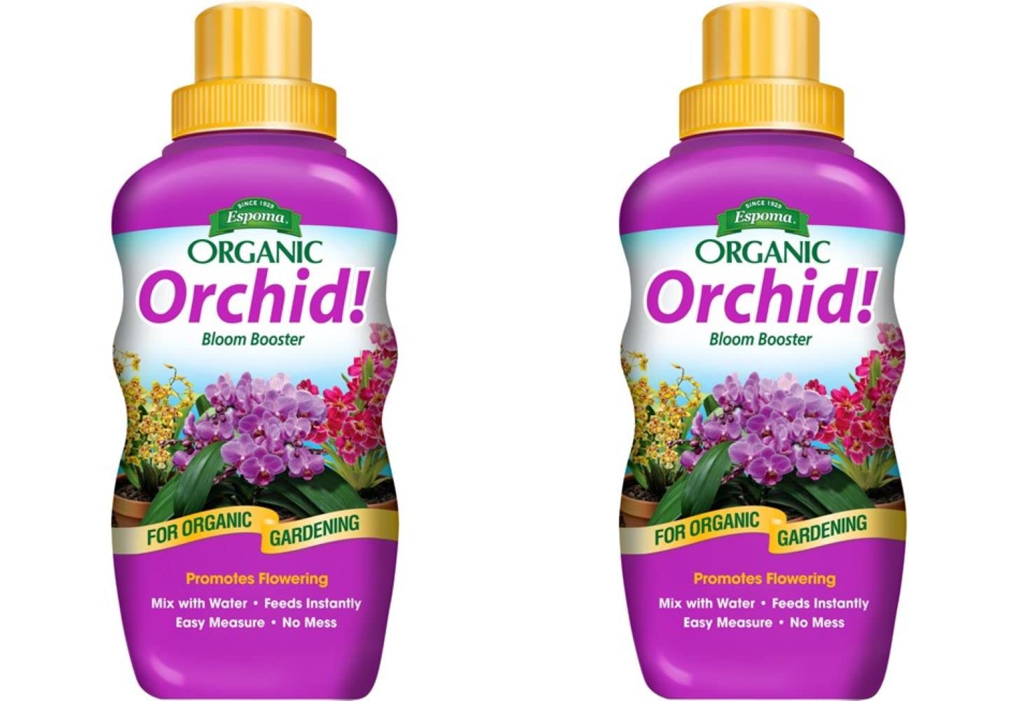 Espoma Organic Orchid Fertilizer 8oz - Concentrated Plant Food & Bloom Booster for All Orchids & Bromeliads - Works Great for Phalaenopsis, Dendrobium & More - 2 Pack - Perfect for Indoor & Outdoor Orchid Care