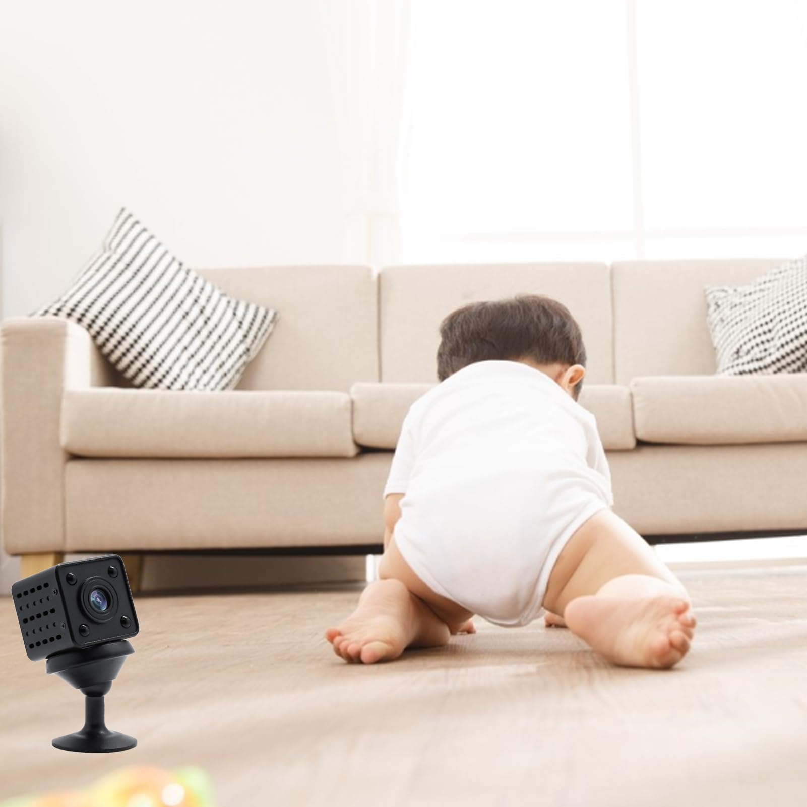 Best HD Baby Monitor with Motion Detection & Night Vision - Rechargeable Security Camera for Babies, Pets, and Home Surveillance - Indoor Use for Nursery, Bedroom, and Living Room