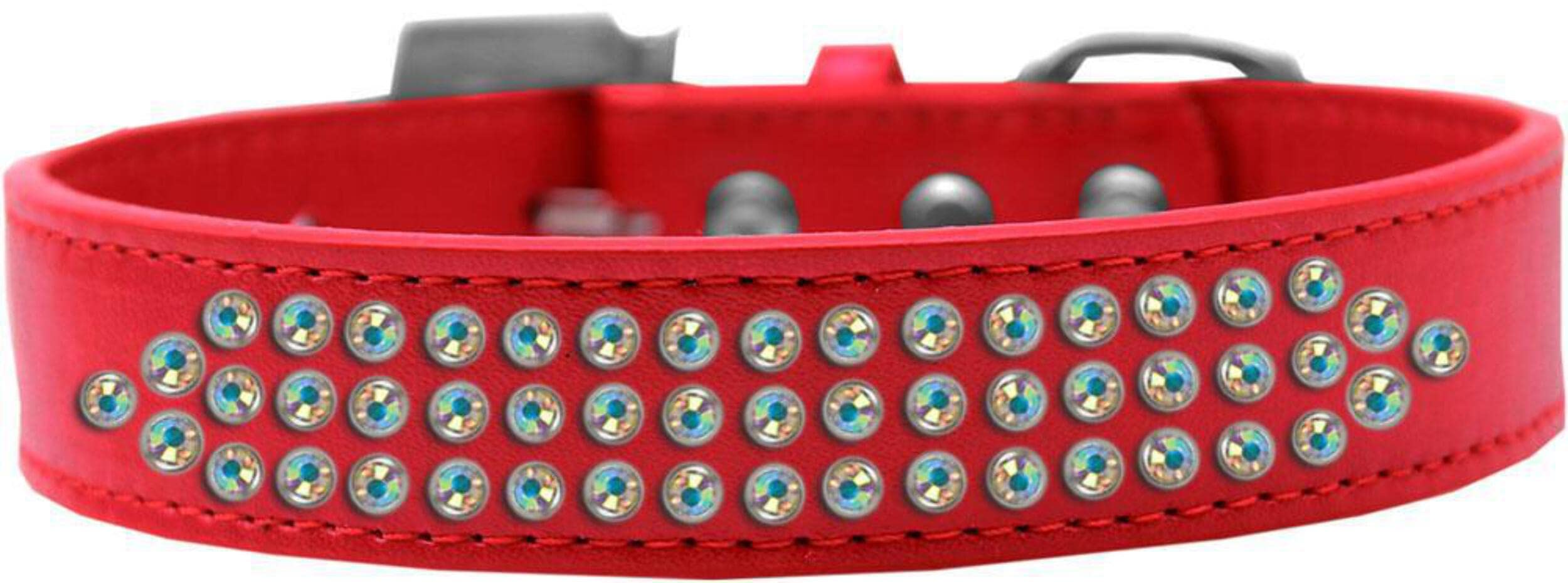 Lavender Dog Collar with Three Row Aurora Borealis Crystals - Stylish Pet Fashion Accessory for Small, Medium & Large Dogs - Perfect for Daily Walks, Special Occasions & Photo Shoots