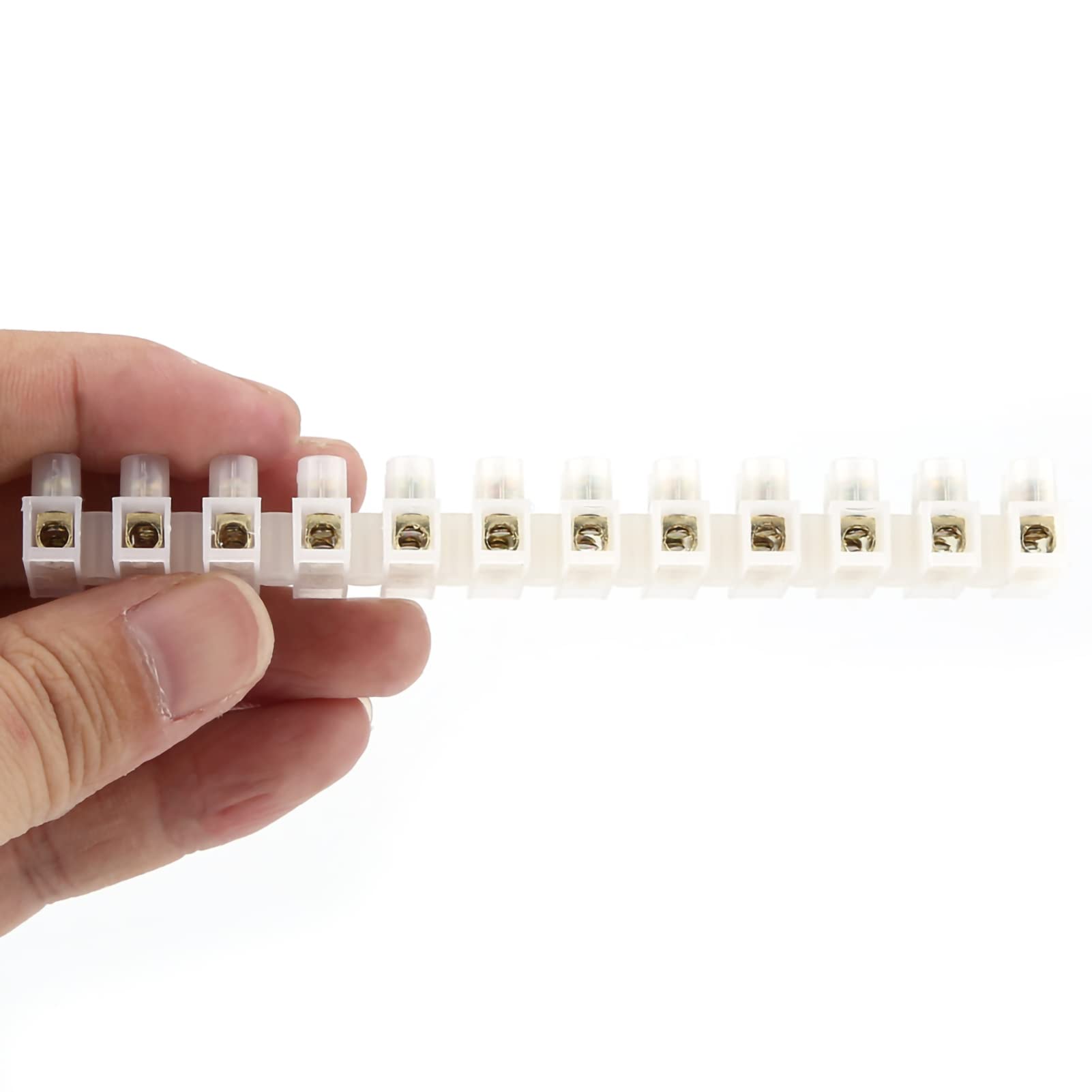 360V 10A 12 Position Terminal Block Strips - 10Pcs Screw Type Electrical Connector for Wiring & Circuit Boards - Perfect for Home DIY, Industrial Control Panels and Electrical Equipment Installations