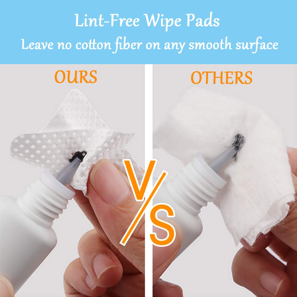 800 PCS Lint-Free Nail Wipes & Eyelash Glue Remover Pads - Non-Woven Nail Polish & Lash Extension Supplies for Professional Salon & Home Use