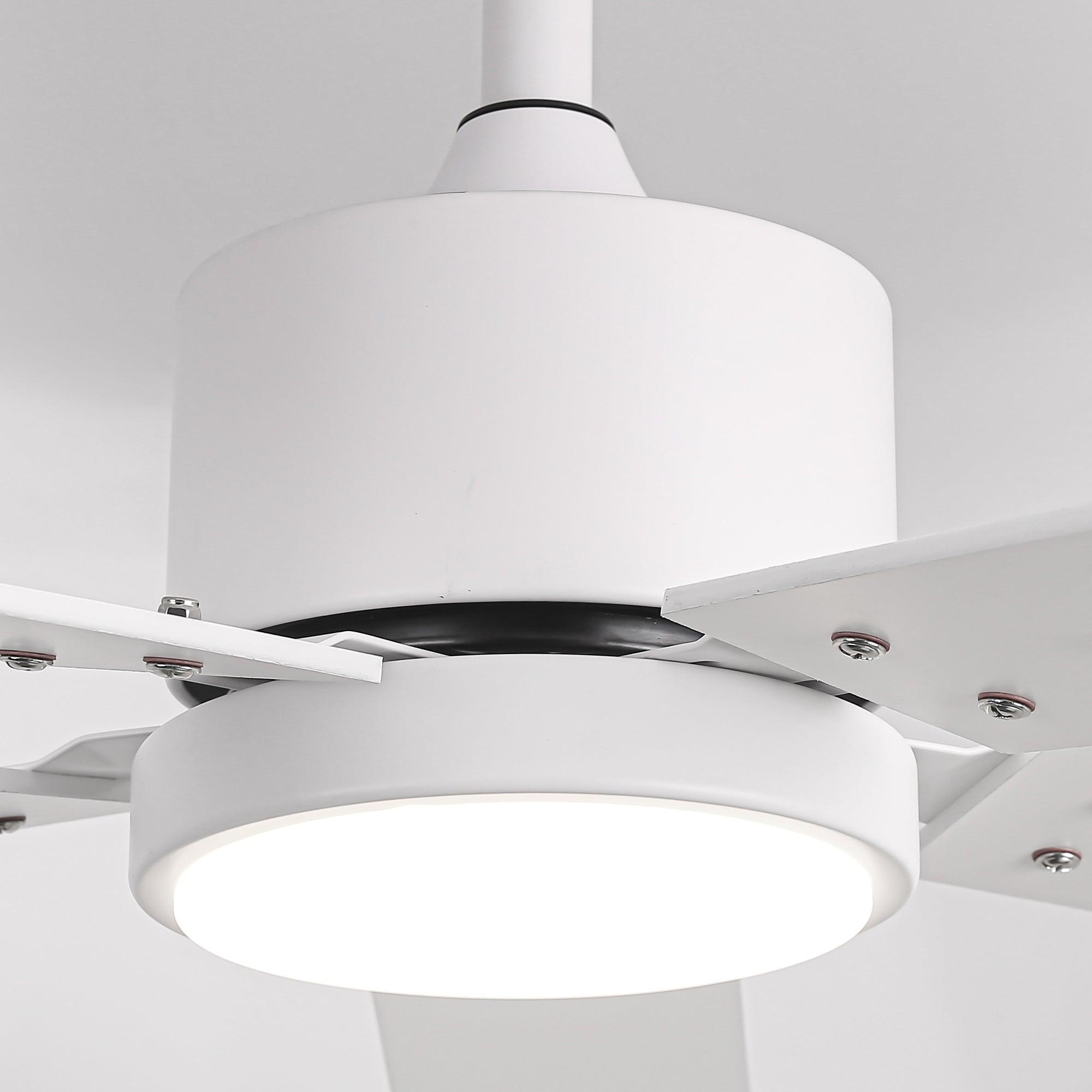 Vaczon 56 Inch DC Motor Ceiling Fan with Remote Control, LED Light Kit - Energy Efficient Quiet Operation for Living Room, Bedroom, Office