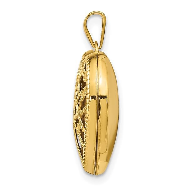 14K Solid Yellow Gold Tree of Life Heart Locket Necklace - Personalized Photo Pendant Charm for Women - Perfect Gift for Anniversary, Birthday & Valentine's Day - Jewelry for Special Occasions & Everyday Wear