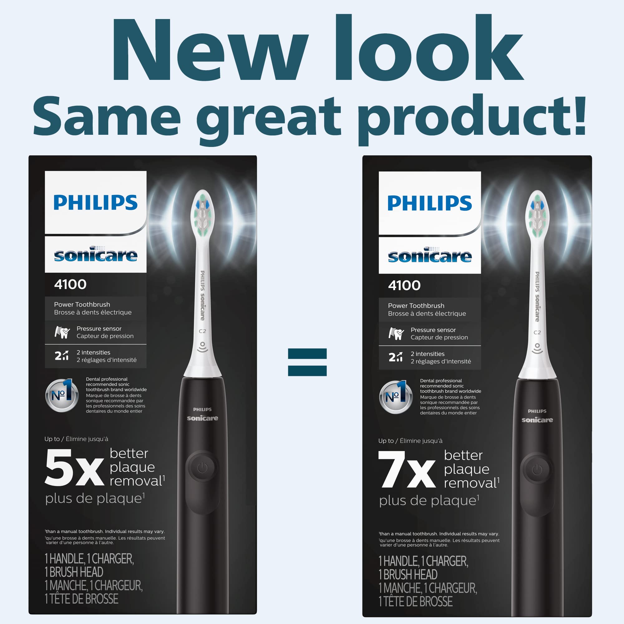 Philips Sonicare 4100 Rechargeable Electric Toothbrush with Pressure Sensor - HX3681/24 Black | Professional Teeth Cleaning for Whitening & Gum Care | Perfect for Travel & Daily Oral Hygiene