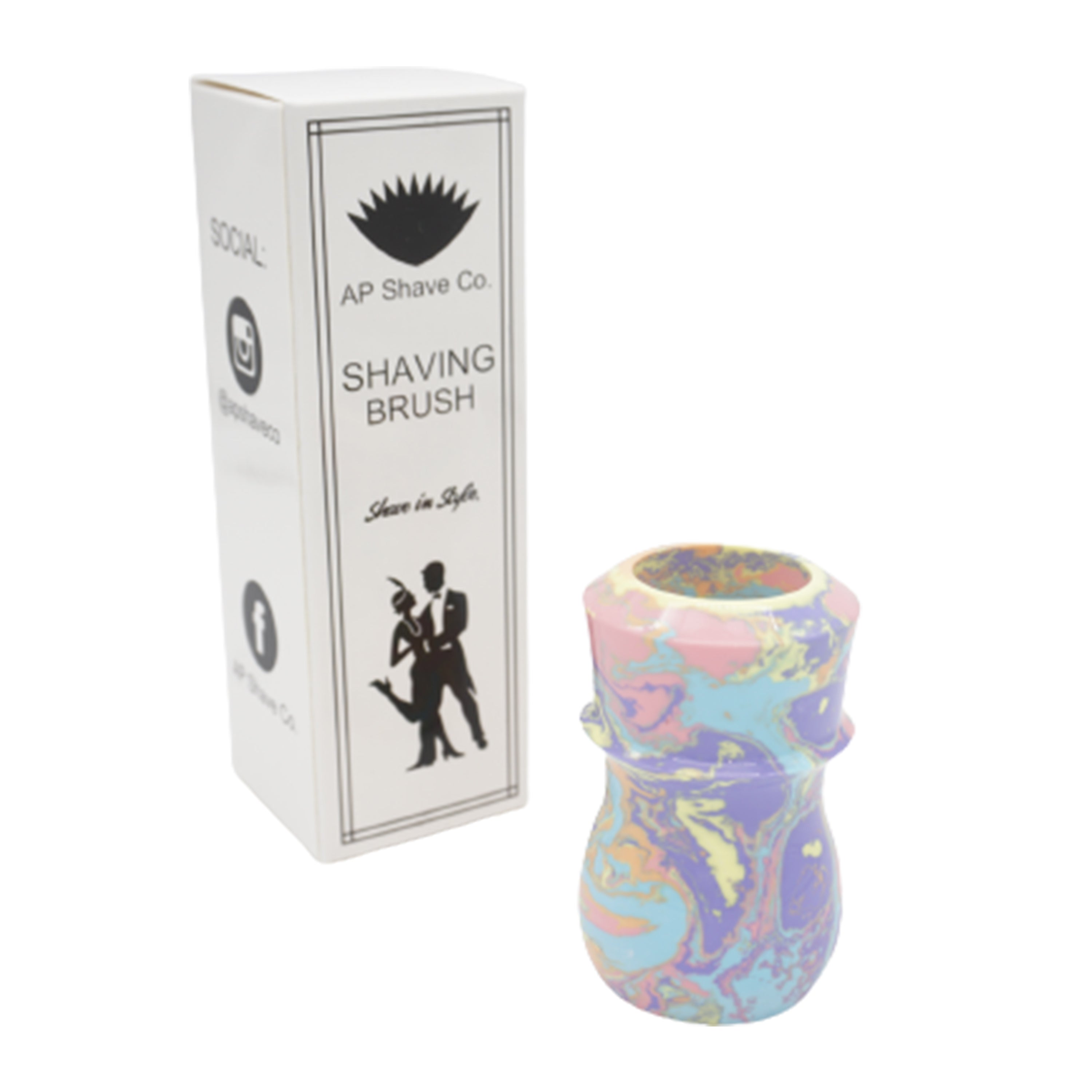 Pastel Spring Handmade Tye Dye Shaving Brush Handle - Fits 24mm & 26mm Knots - Perfect for Wet Shaving & Grooming Gifts
