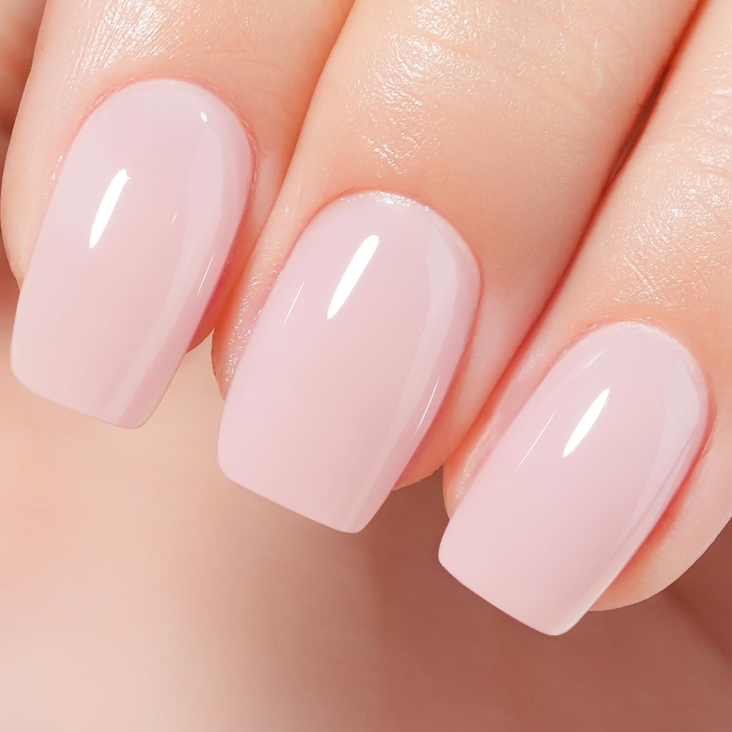Gelike EC Sheer Nude Gel Polish Set - 6PCS Jelly Light Pink Nail Polish with Gel Liner, Neutral Color Soak Off UV Gel for French Manicure & Nail Art | DIY Home Salon Kit (7ML) | Perfect for Weddings, Parties & Everyday Wear