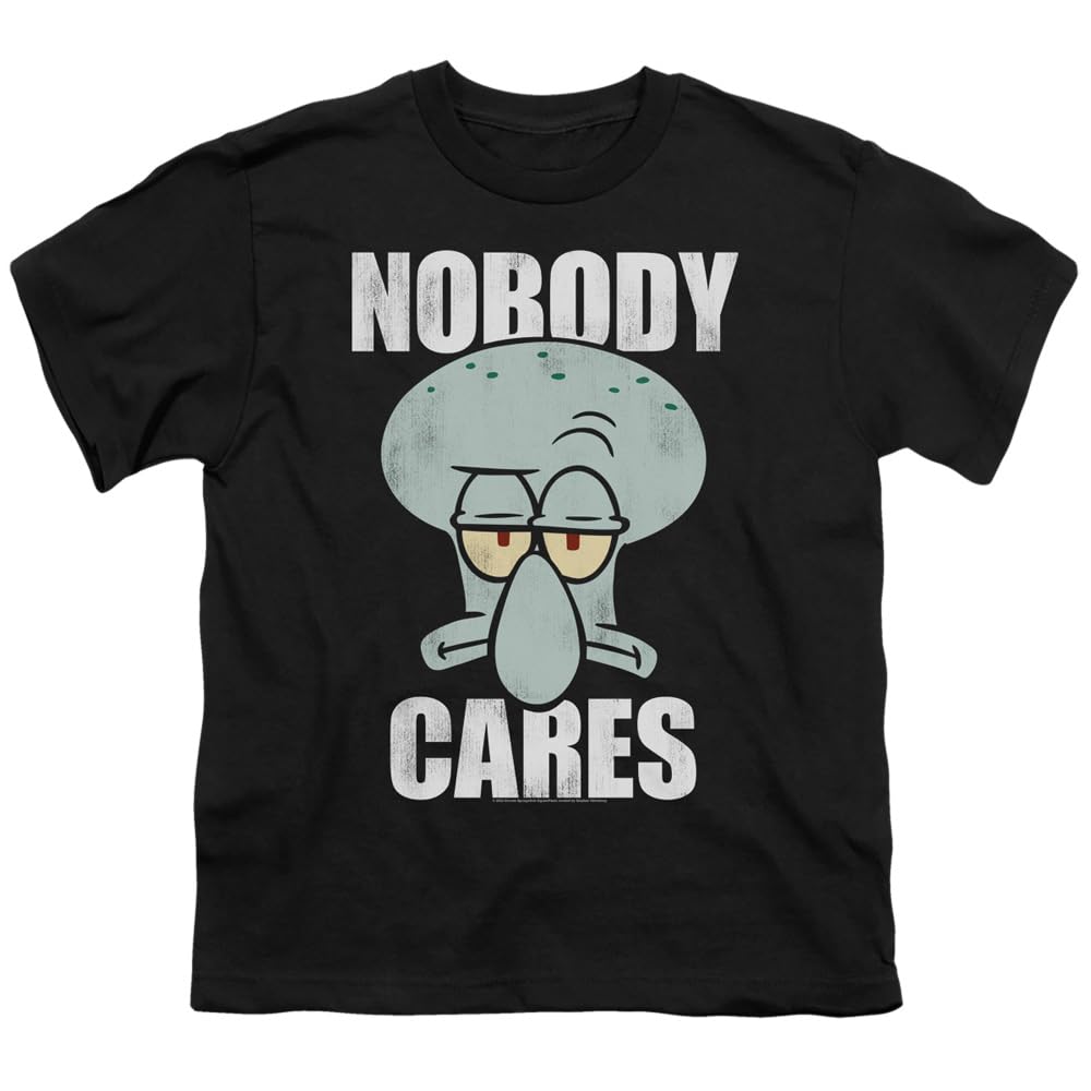 Spongebob Nobody Cares Meme Unisex T-Shirt for Men & Women | Funny Cartoon Graphic Tee | Casual Wear, Gift Idea & Cosplay Costume