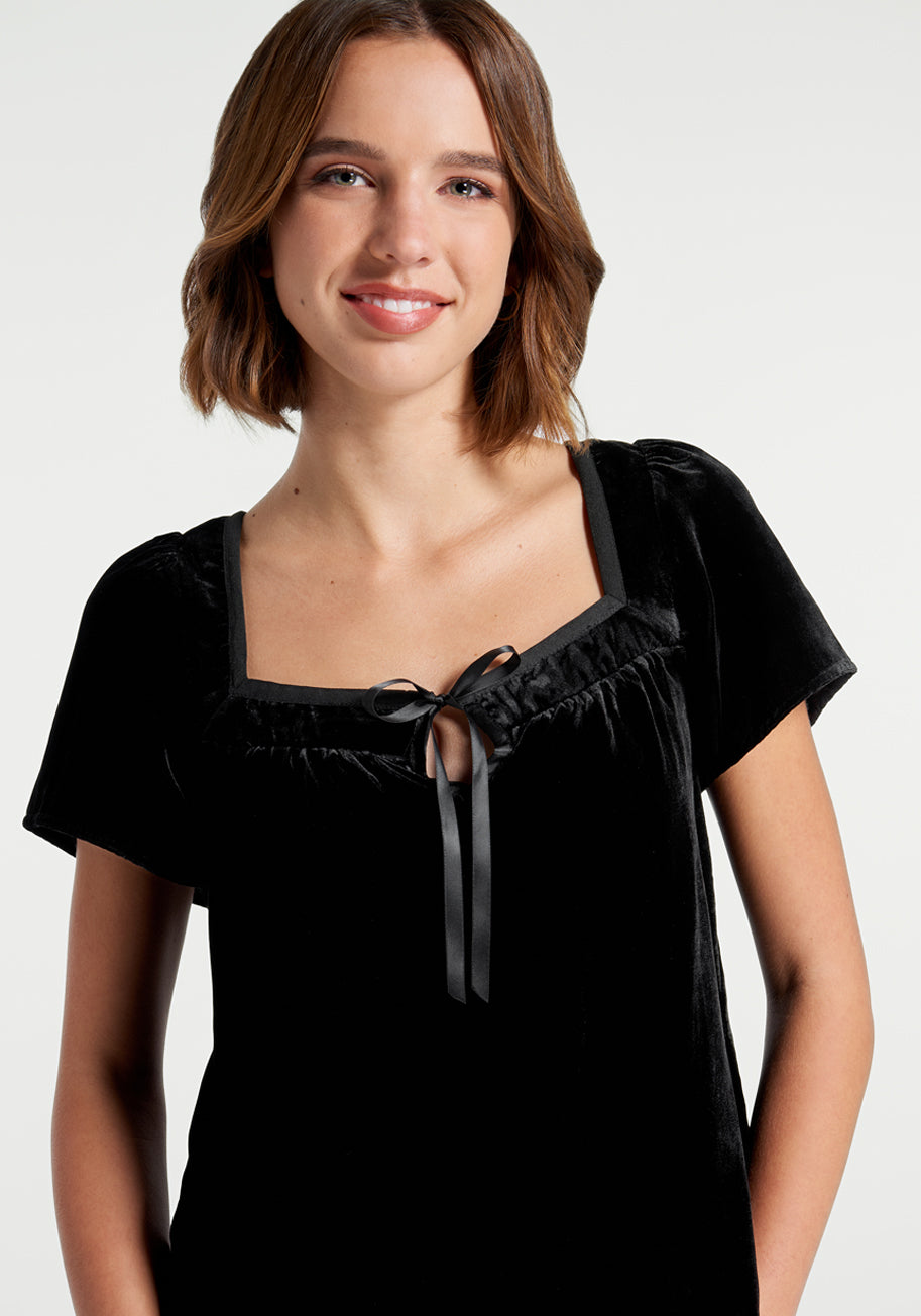 Velvet Tops for Women - Elegant & Comfortable Fit To Be Tied Blouse for Casual Wear & Night Out