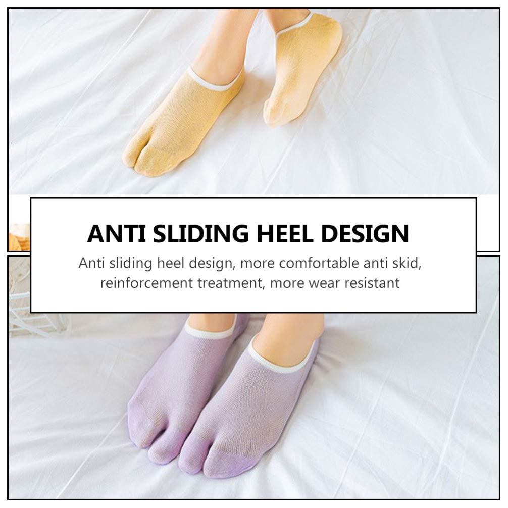 Holibanna 3 Pairs Cotton Breathable Non-Slip Toe Socks - Lightweight Summer Tabi Socks for Women & Men - Perfect for Yoga, Running, and Indoor Activities