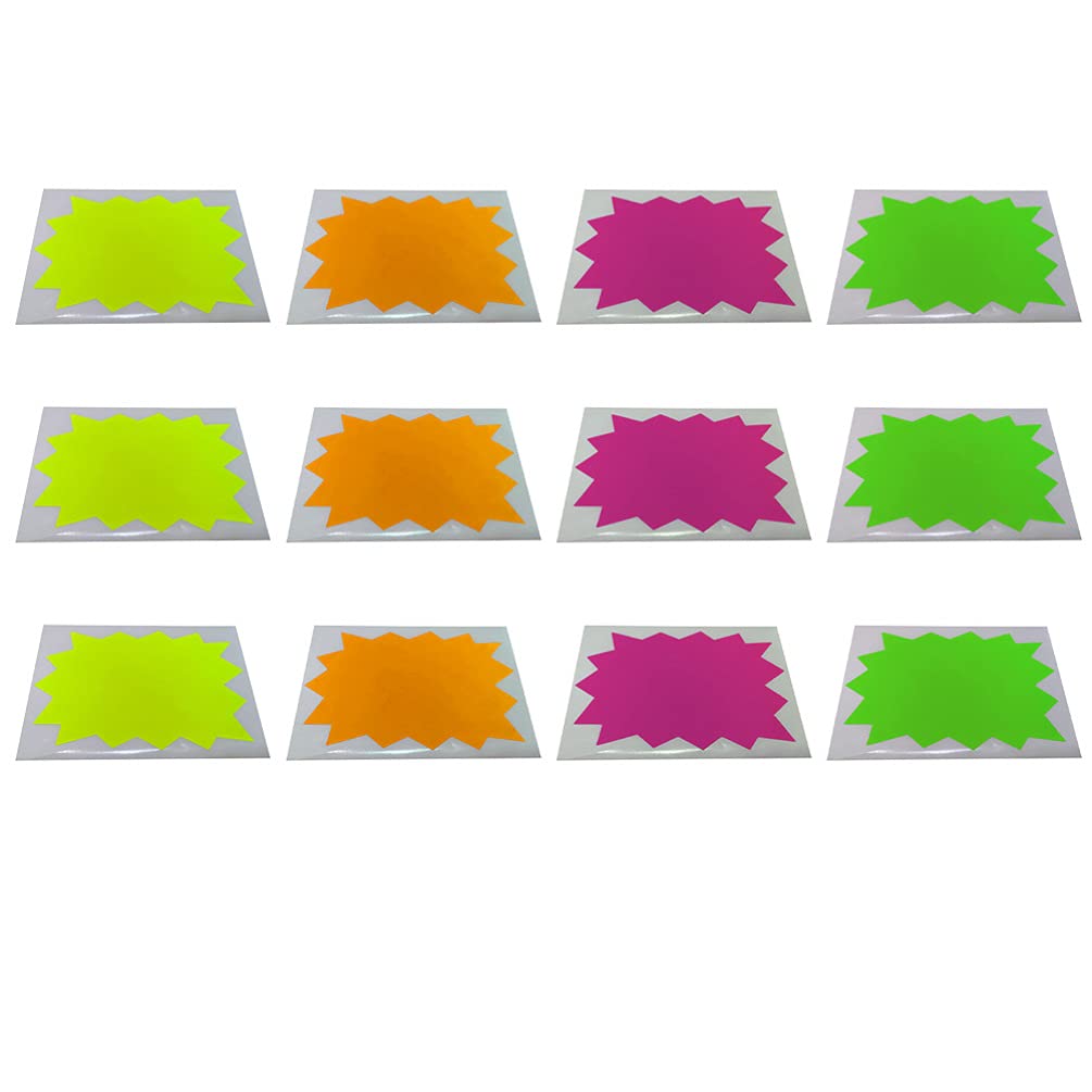 YARNOW 200PCS Fluorescent Price Stickers for Supermarket Retail & Garage Sales (4.9X3.3inch)
