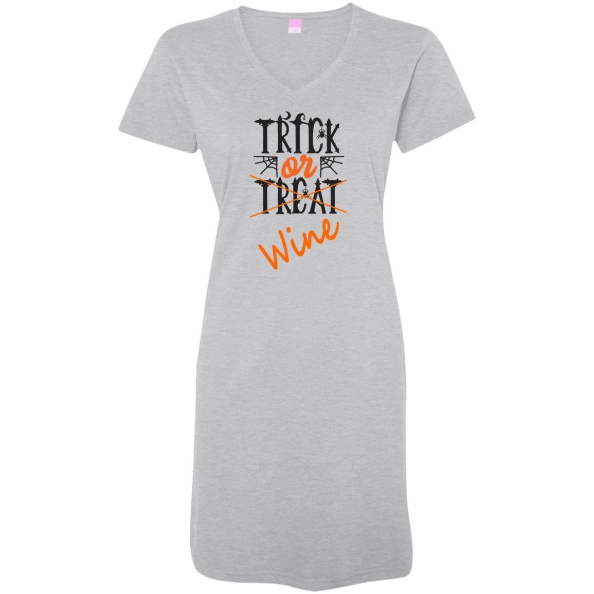 Trick or Wine Halloween V-Neck Jersey Cover Up for Women - Perfect for Halloween Parties, Costume Layering & Casual Wear