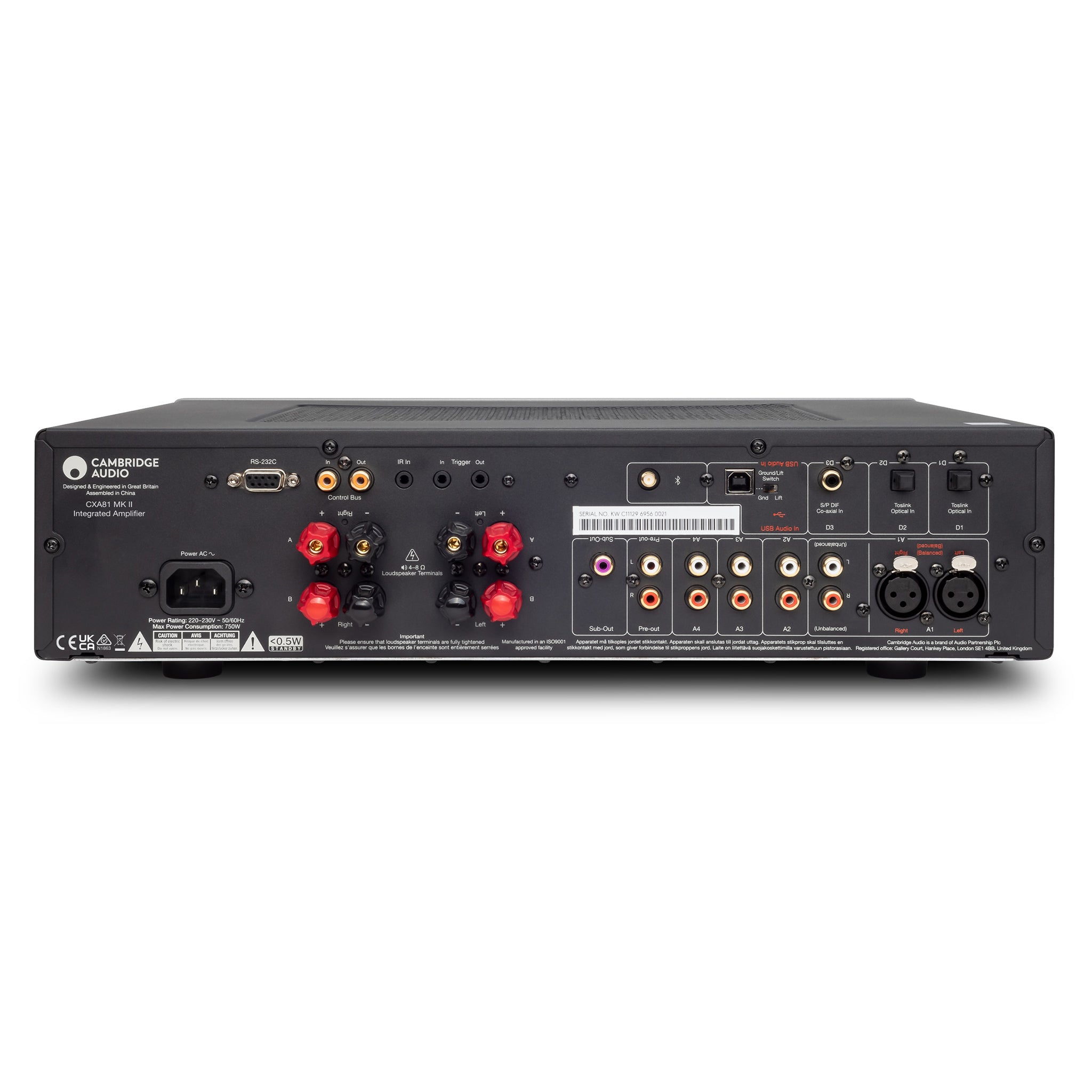 Cambridge Audio CXA81 MKII Integrated Stereo Amplifier - Hi-Fi Audio System for Home Theater & Music Listening - Perfect for Audiophiles & Home Entertainment Setup