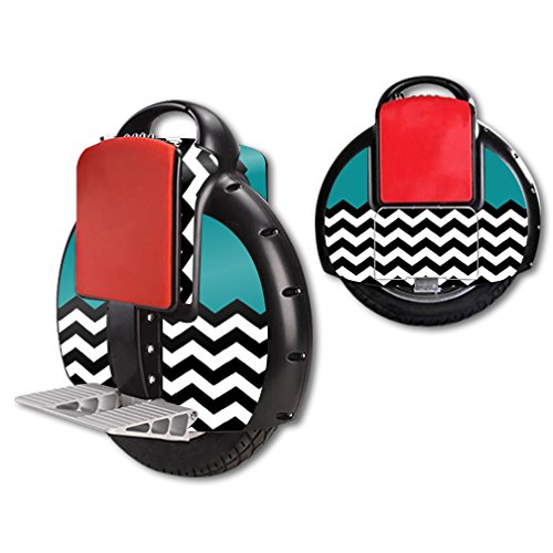 MightySkins Protective Skin Wrap Cover Sticker for Airwheel X3 Self Balancing Electric Unicycle Scooter - Teal Chevron Design | Durable Scratch-Resistant Vinyl Decal for Commuting & Urban Travel