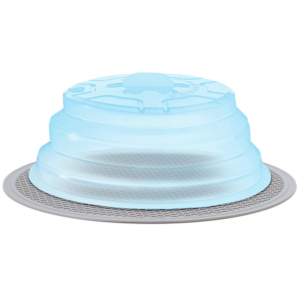 2-in-1 Silicone Food Storage Covers & Microwave Place Mats - Heat Resistant, Non-Slip Kitchen Accessories for Cooking, Serving & Food Prep - Perfect as Silicone Trivets, Pot Holders & Drying Covers