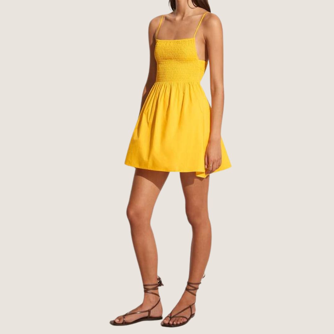 Amie Mini Dress - Flirty Citrus Orange Summer Party Dress for Women | Perfect for Beach Vacations, Date Nights & Cocktail Parties