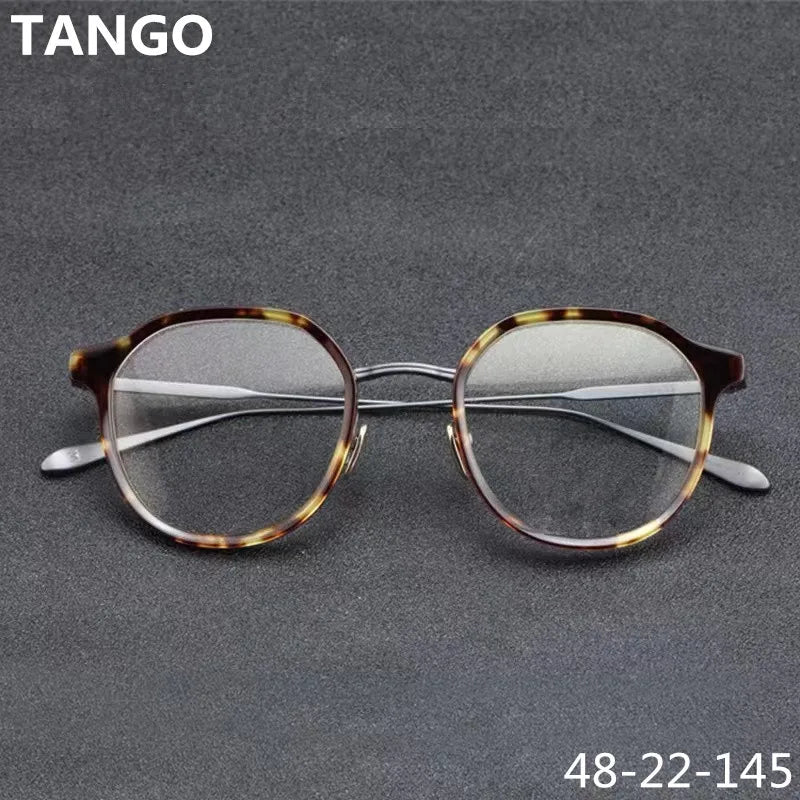Stylish Aimee Unisex Full Rim Round Titanium Acetate Eyeglasses Frame 2241 - Lightweight & Durable for Work, Reading & Everyday Wear