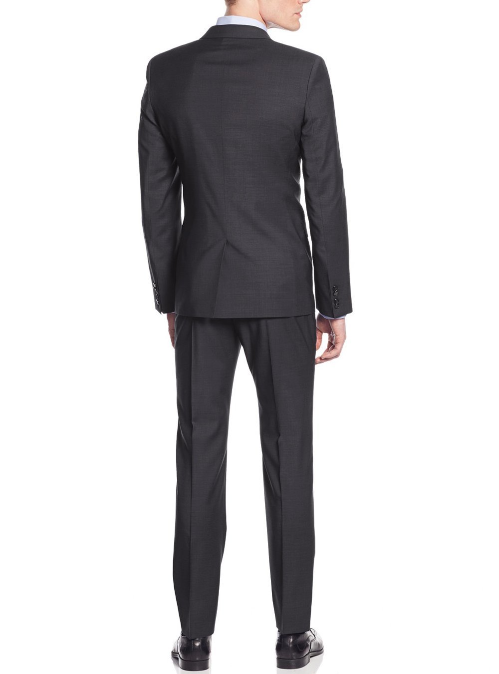 Nicoletti Men's Two Button 2-Piece Modern Fit Suit with Working Buttonholes Jacket - Perfect for Business Meetings, Weddings & Formal Events