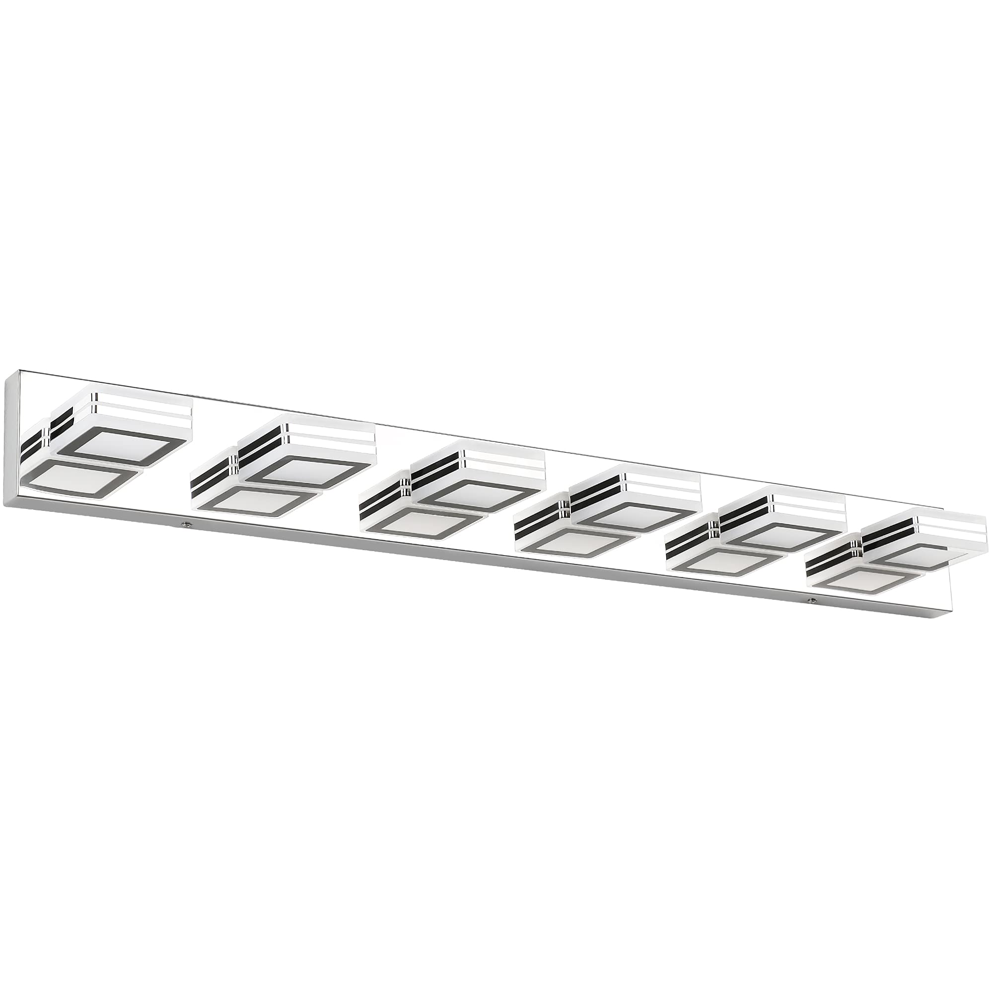 SOLFART 6-Light LED Vanity Mirror Light Fixture - Chrome Finish Bathroom Lighting for Makeup & Shaving - Perfect for Bathroom, Dressing Room & Salon Use