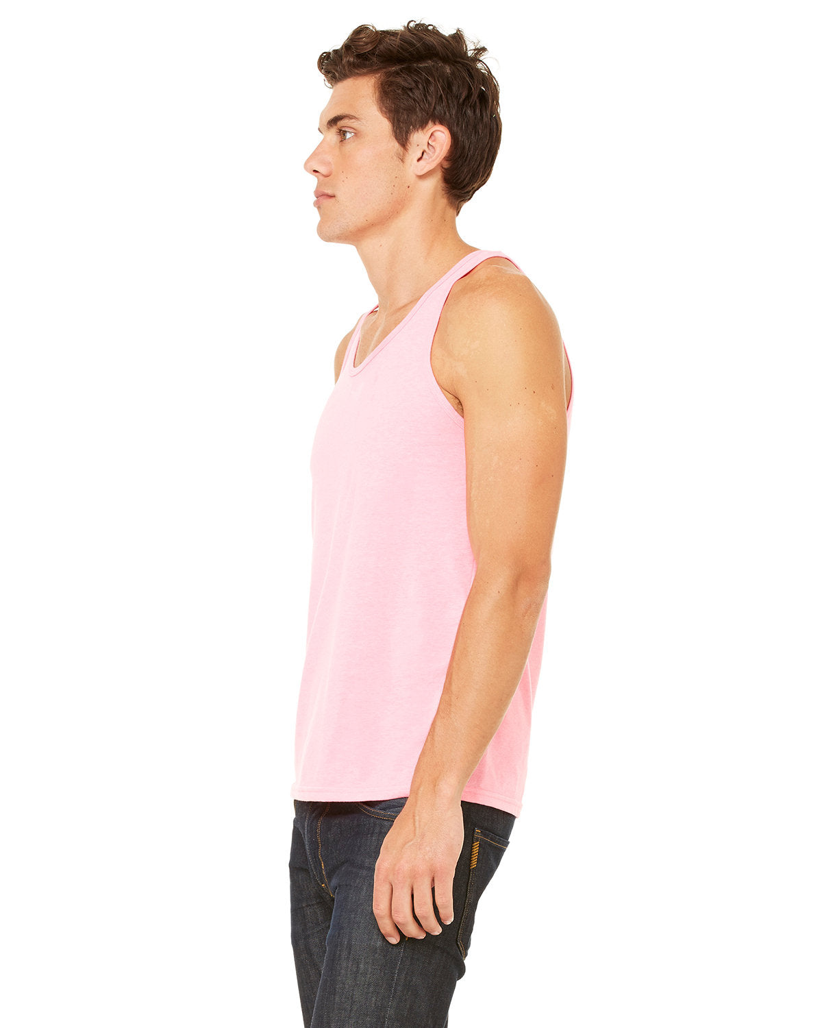 Bella + Canvas 3480 Unisex Jersey Tank Top - Soft Cotton Rib Knit Sleeveless Shirt for Men & Women - Perfect for Gym, Yoga, Summer Outfits and Layering