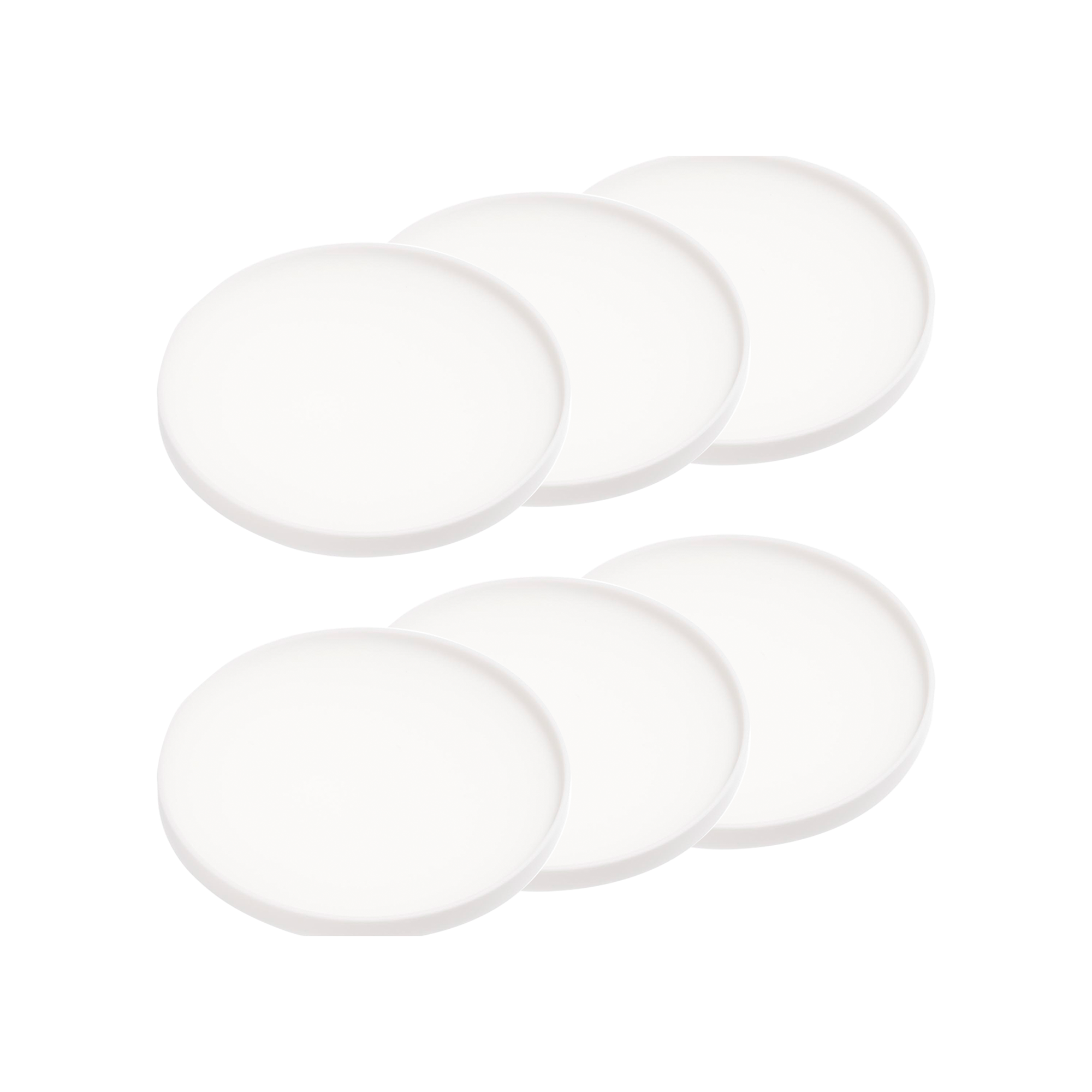 6-Pack Silicone Coasters Set - 2 Stylish Designs for Hot & Cold Drinks - Perfect for Home, Office, or Party Use